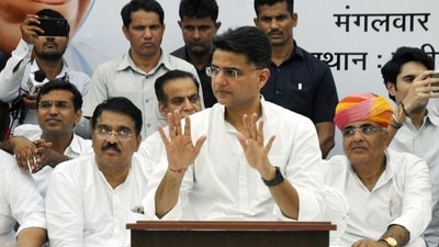 Congress leader Sachin Pilot on April 11 had sat on a protest demanding action from Ashok Gehlot government against alleged corruption by previous BJP government under Vasundhara Raje. (ANI file) Congress leader Sachin Pilot on April 11 had sat on a protest demanding action from Ashok Gehlot government against alleged corruption by previous BJP government under Vasundhara Raje. (ANI file)