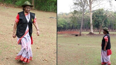 President Murmu in Odisha's Similipal Tiger Reserve on Friday (source:Twitter/@rashtrapatibhvn) President Murmu in Odisha's Similipal Tiger Reserve on Friday (source:Twitter/@rashtrapatibhvn)