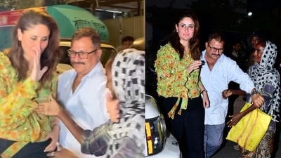 Kareena Kapoor maintains smile as a fan wanted to touch her. (Photo: Viral Bhayani/ Varinder Chawla) ((Photo: Viral Bhayani/ Varinder Chawla)) Kareena Kapoor maintains smile as a fan wanted to touch her. (Photo: Viral Bhayani/ Varinder Chawla) ((Photo: Viral Bhayani/ Varinder Chawla))