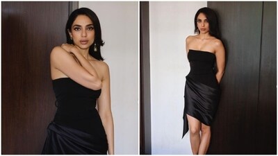 Sobhita Dhulipala’s sleek black dress is making us weak in the knees (Instagram/@sobhitad) Sobhita Dhulipala’s sleek black dress is making us weak in the knees (Instagram/@sobhitad)