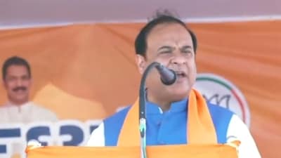 Assam chief minister Himanta Biswa Sarma during a rally in Karnataka. (ANI) Assam chief minister Himanta Biswa Sarma during a rally in Karnataka. (ANI)