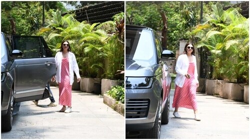 Parineeti posed for the pictures. (HT Photos/Varinder Chawla) Parineeti posed for the pictures. (HT Photos/Varinder Chawla)