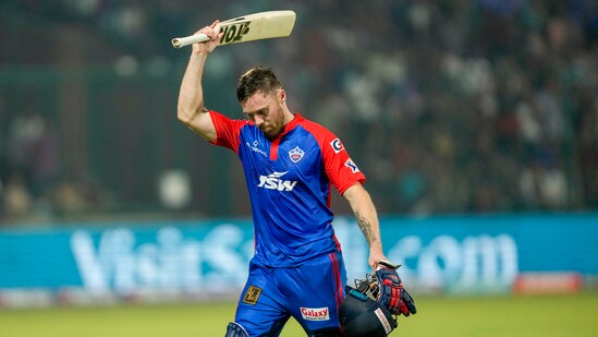 Phil Salt leaves the field after his dismissal during the IPL 2023 match between Delhi Capitals and Royal Challengers Bangalore(PTI)