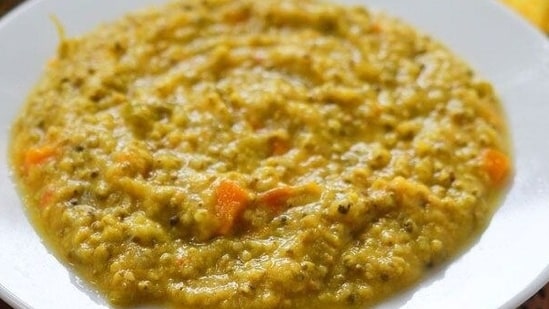 Khichdi: Khichdi is a light and easy-to-digest meal that is gentle on the stomach. Cucumber raita is a yoghurt-based side dish that can help support gut health.(Pinterest)