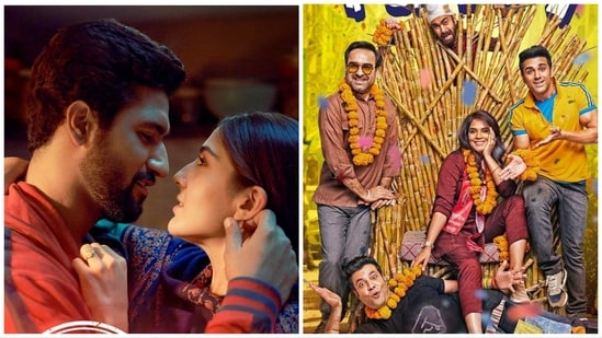 Stills from Vicky Kaushal and Sara Ali Khan's untitled film and Fukrey 3.