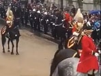 The King and Queen were accompanied by the household cavalry on their journey to and from Westminster Abbey.