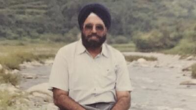 A young MS Johal researching fish of Markanda river, Nahan. (HT Photo) A young MS Johal researching fish of Markanda river, Nahan. (HT Photo)