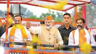 The PM held the second part of his roadshow in Bengaluru. (HT_PRINT) The PM held the second part of his roadshow in Bengaluru. (HT_PRINT)
