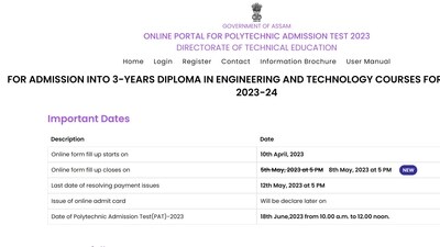 Assam PAT 2023 registration process ends tomorrow, May 7 Assam PAT 2023 registration process ends tomorrow, May 7