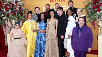 Shonda Rhimes and the cast of Queen Charlotte: A Bridgerton Story. (AFP) (Getty Images via AFP) Shonda Rhimes and the cast of Queen Charlotte: A Bridgerton Story. (AFP) (Getty Images via AFP)
