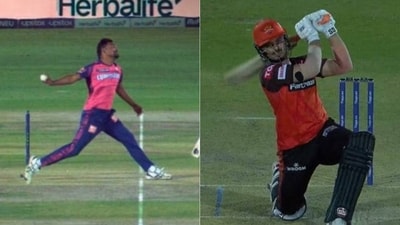 How Sandeep's no-ball blunder saw Samad finish off SRH's chase in style How Sandeep's no-ball blunder saw Samad finish off SRH's chase in style