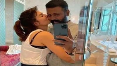 This photo of Sukesh Chandrashekhar and actor Jacqueline Fernandez went viral last year. This photo of Sukesh Chandrashekhar and actor Jacqueline Fernandez went viral last year.