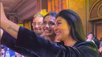 Sushmita Sen with PV Sindhu at the India's Most Stylish awards. Sushmita Sen with PV Sindhu at the India's Most Stylish awards.