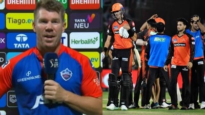 David Warner reacts to SRH's win against RR David Warner reacts to SRH's win against RR