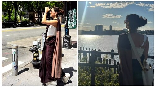 Taapsee Pannu in New York. Taapsee Pannu in New York.