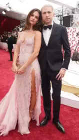 Lily James and Michael Shuman. Lily James and Michael Shuman.