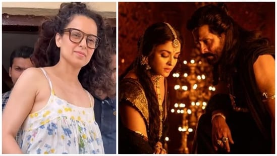 Kangana Ranaut seen after watching Ponniyin Selvan 2.
