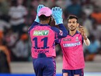 Rajasthan Royals bowler Yuzvendra Chahal celebrates a wicket Rajasthan Royals bowler Yuzvendra Chahal celebrates a wicket