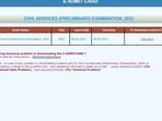 UPSC CSE Prelims 2023 admit card released at upsc.gov.in