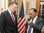 US NSA Jake Sullivan with Indian NSA Ajit Doval US NSA Jake Sullivan with Indian NSA Ajit Doval