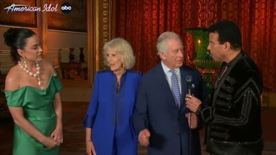 King Charles and Queen Camilla shocked American Idol viewers on Sunday night when they appeared on the show via video link. King Charles and Queen Camilla shocked American Idol viewers on Sunday night when they appeared on the show via video link.