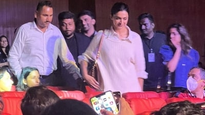 Deepika Padukone attended Jay Shetty's show in Bengaluru with her sister Anisha Padukone. Deepika Padukone attended Jay Shetty's show in Bengaluru with her sister Anisha Padukone.