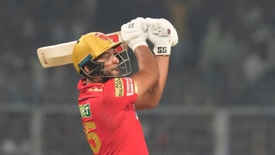 It was a big finish by Shahrukh Khan and Harpreet Brar that took PBKS to a score of 179/7.&nbsp; (AP)