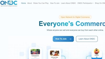 The homepage of the ONGC platform (ondc.org) The homepage of the ONGC platform (ondc.org)