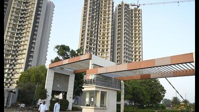 The administration sealed assets of 10 realtors, including Supertech Limited. (HT Photo) The administration sealed assets of 10 realtors, including Supertech Limited. (HT Photo)