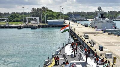 The opening ceremony of the Asean-India maritime exercise was held at Changi Naval Base in Singapore on May 2. (Courtesy: Indian Navy) The opening ceremony of the Asean-India maritime exercise was held at Changi Naval Base in Singapore on May 2. (Courtesy: Indian Navy)
