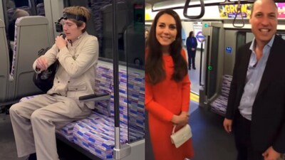 TikToker Francis Bourgeois meets Prince William and Kate Middleton on a train. (Instagram/@Francis Bourgeois) TikToker Francis Bourgeois meets Prince William and Kate Middleton on a train. (Instagram/@Francis Bourgeois)