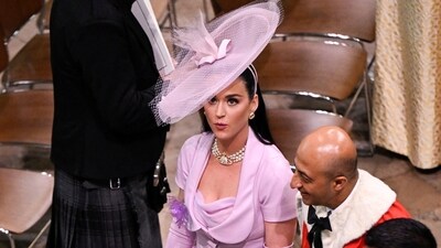 Katy Perry at the Coronation of King Charles III and Queen Camilla on May 06, 2023, in London, England. (REUTERS)