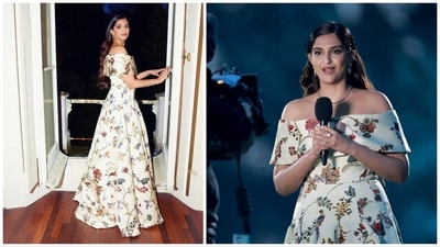 Sonam Kapoor at King Charles III's coronation concert on Sunday. (AP) Sonam Kapoor at King Charles III's coronation concert on Sunday. (AP)