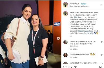 A fan shared a post on Instagram in which she posed with Deepika.