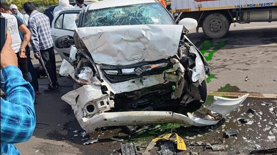 Police said the deceased’s family members are undergoing treatment at a private hospital in Sector 90. (HT Photo)