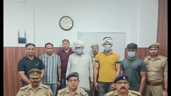 The suspects in custody. (Sunil Ghosh/HT Photo)