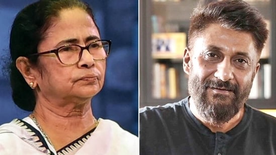 West Bengal chief minister Mamata Banerjee and ‘The Kashmir Files’ director Vivek Agnihotri.