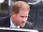 Prince Harry, Duke of Sussex, leaves after King Charles' coronation ceremony, in London, Britain.