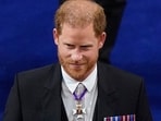 Britain's Prince Harry attends the coronation of King Charles III and Queen Camilla at Westminster Abbey, London, Saturday May 6, 2023. (Andrew Matthews/Pool via AP)