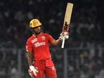 Punjab Kings' Shikhar Dhawan celebrates after scoring a half-century vs Kolkata Knight Riders in IPL 2023 Punjab Kings' Shikhar Dhawan celebrates after scoring a half-century vs Kolkata Knight Riders in IPL 2023