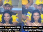 A viral video shows a man 'resembling' MS Dhoni. A viral video shows a man 'resembling' MS Dhoni.