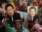 Supporters of Pakistan's former prime minister Imran Khan during a protest.