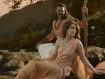 Prabhas, Kriti Sanon and Saif Ali Khan in stills from Adipurush. Prabhas, Kriti Sanon and Saif Ali Khan in stills from Adipurush.
