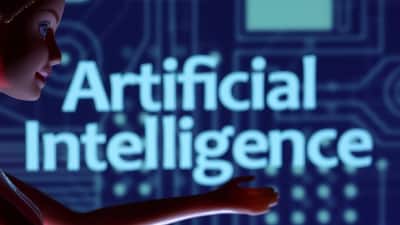 Artificial Intelligence words are seen in this illustration. (REUTERS)