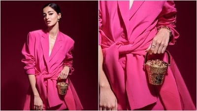 Ananya Panday carried a gold 'balti bag' to HT India's Most Stylish Awards. (Instagram) Ananya Panday carried a gold 'balti bag' to HT India's Most Stylish Awards. (Instagram)