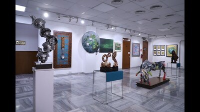 Artworks inspired by climate change are displayed as part of this ongoing exhibition in the Capital. Artworks inspired by climate change are displayed as part of this ongoing exhibition in the Capital.