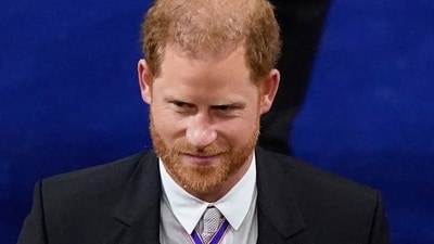 Britain's Prince Harry attends the coronation of King Charles III and Queen Camilla at Westminster Abbey, London, Saturday May 6, 2023. (Andrew Matthews/Pool via AP) (AP) Britain's Prince Harry attends the coronation of King Charles III and Queen Camilla at Westminster Abbey, London, Saturday May 6, 2023. (Andrew Matthews/Pool via AP) (AP)