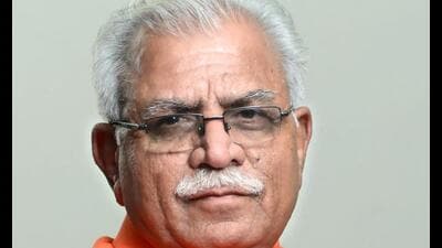 CM Manohar Lal Khattar during the cabinet meeting in Chandigarh on Tuesday. (Sourced) CM Manohar Lal Khattar during the cabinet meeting in Chandigarh on Tuesday. (Sourced)