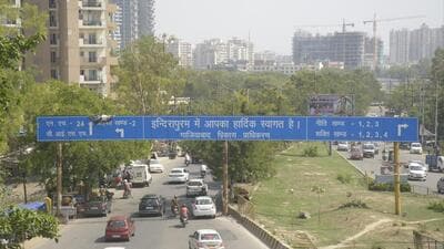 Civic body officials said there were gaps in certain civic infrastructure in Indirapuram related to roads, drains, footpaths and central verge, among others, and these need to be upgraded before the civic body takes up services in Indirapuram. (Sakib Ali/HT Photo) Civic body officials said there were gaps in certain civic infrastructure in Indirapuram related to roads, drains, footpaths and central verge, among others, and these need to be upgraded before the civic body takes up services in Indirapuram. (Sakib Ali/HT Photo)