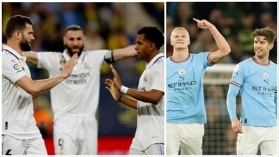 Real Madrid will meet Man City in the 1st leg of the Champions League semi-finals at Santiago Bernabeu (AP-REUTERS) Real Madrid will meet Man City in the 1st leg of the Champions League semi-finals at Santiago Bernabeu (AP-REUTERS)